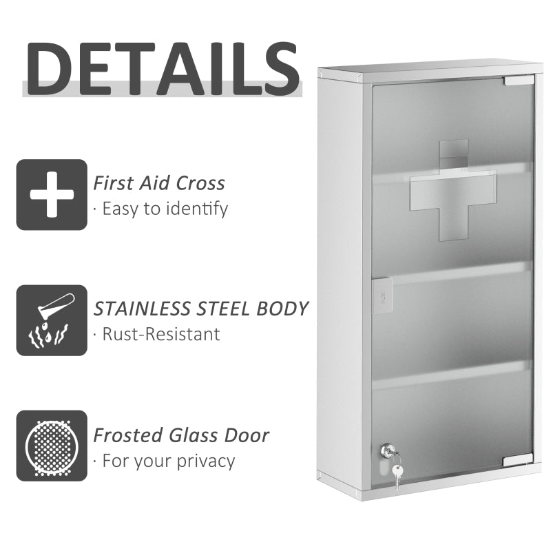 4 Tier Stainless Steel Wall Mounted Medicine Cabinet