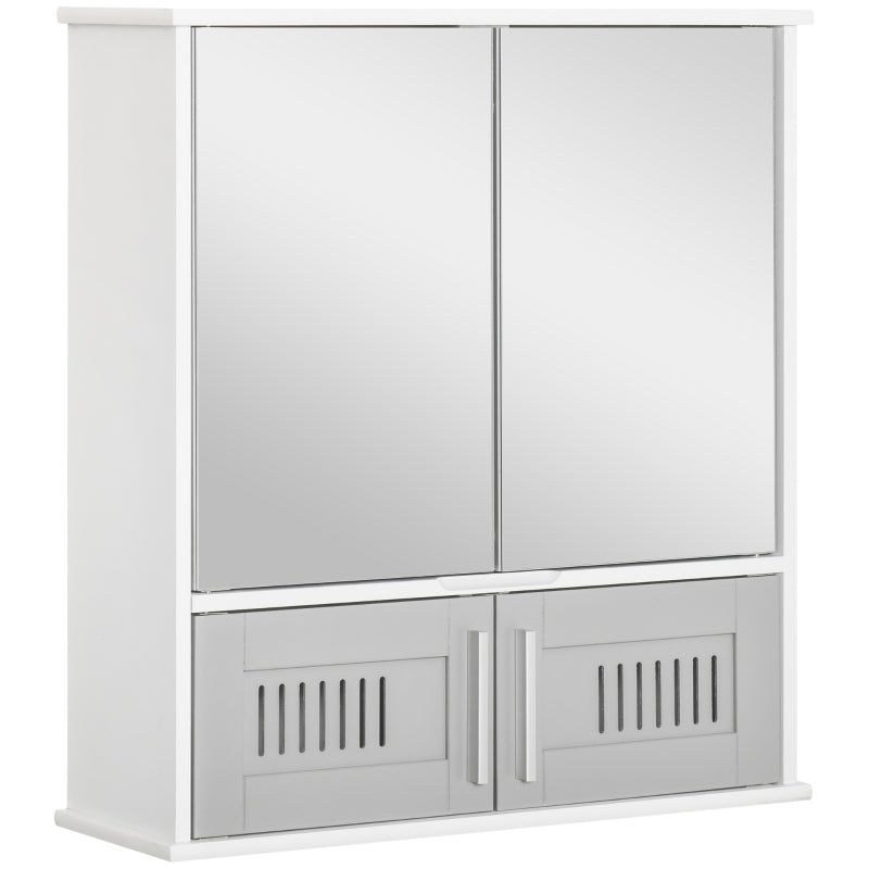 Bathroom Mirror Cabinet Grey