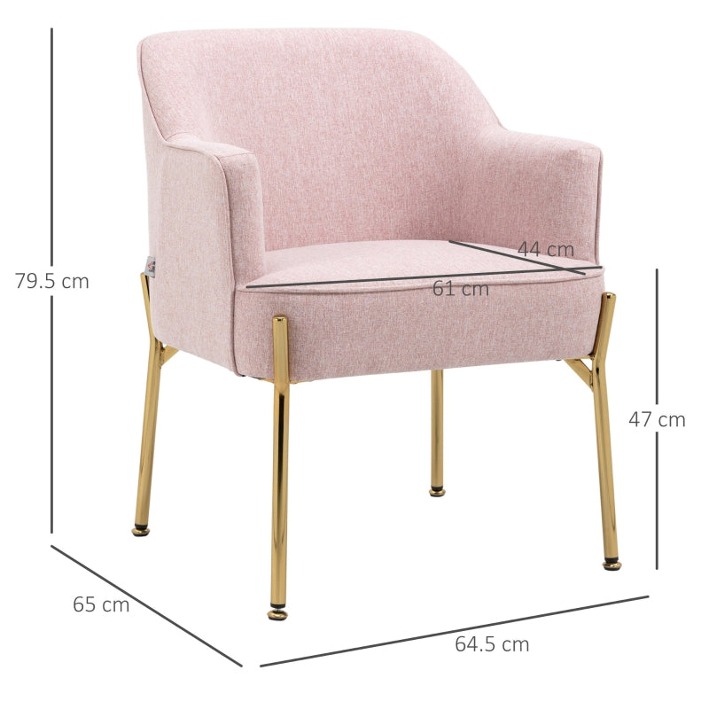 Fabric Accent Chair Pink