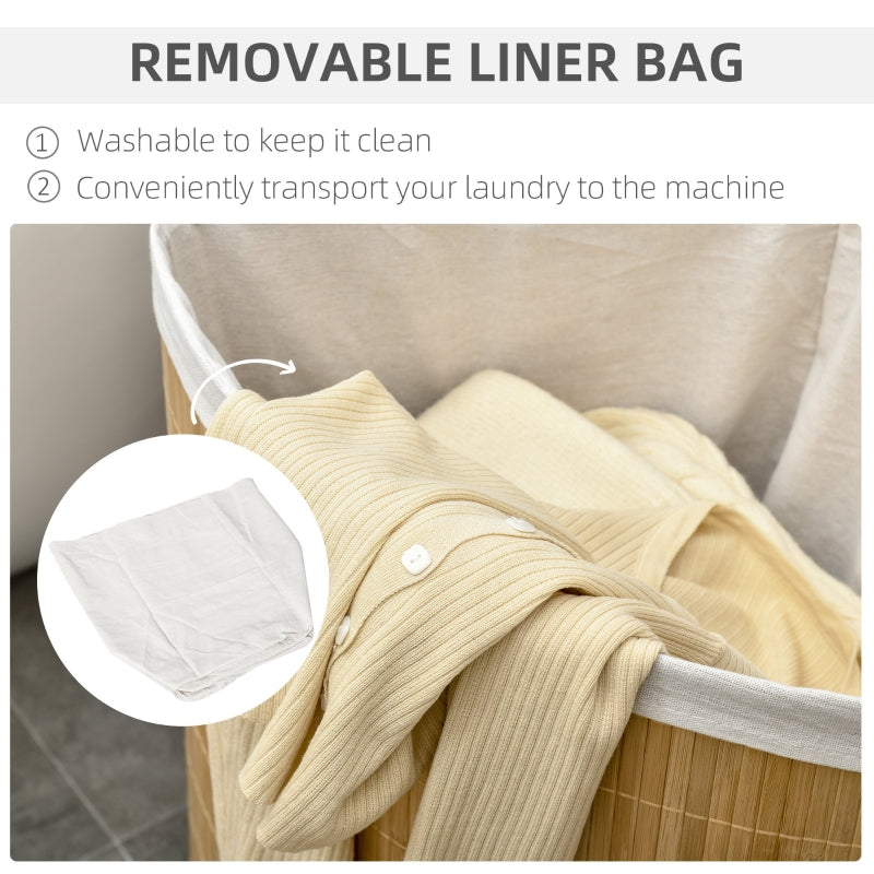 Bamboo Laundry Basket  Natural