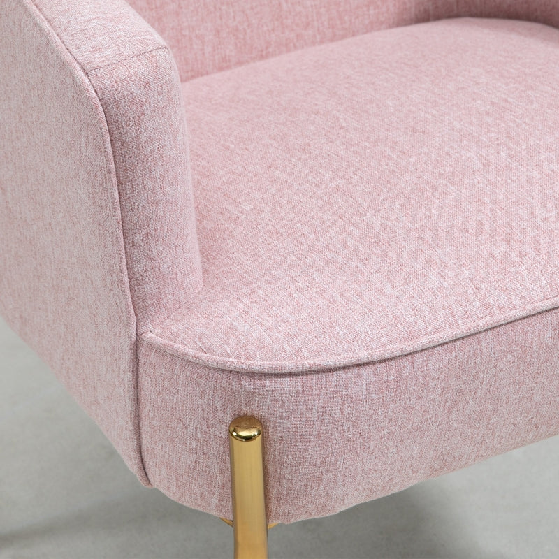 Fabric Accent Chair Pink