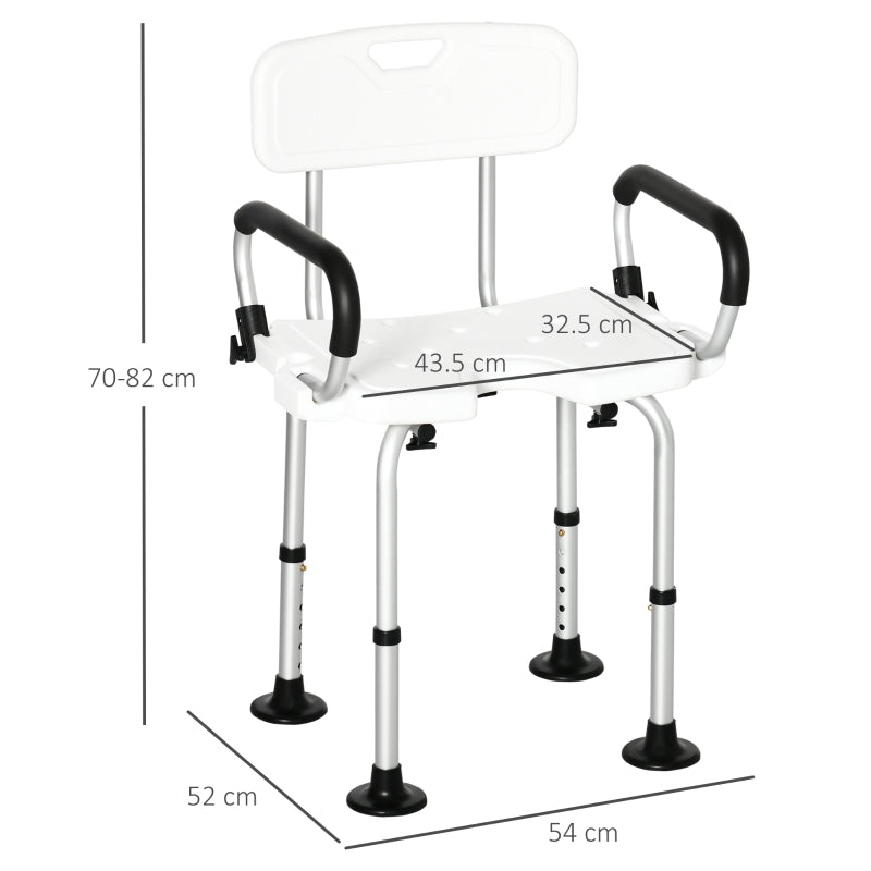 Shower Chair For The Elderly And Disabled, White