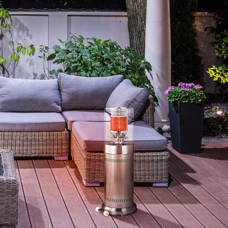 10KW Outdoor Gas Patio Heater , Silver