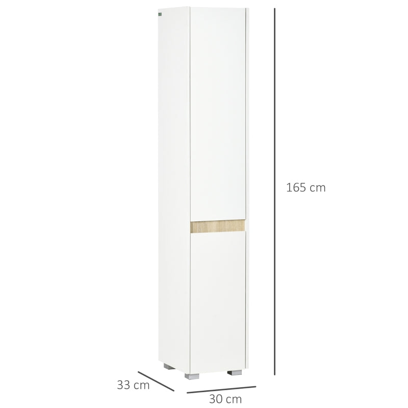 Tall Bathroom Cabinet , White