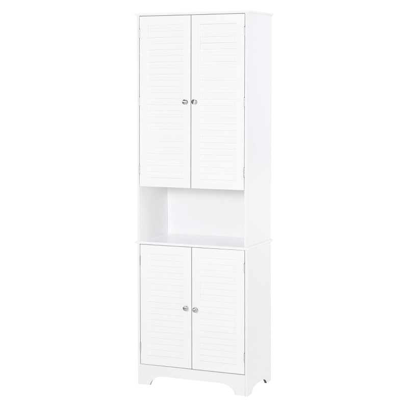 Tall Freestanding Bathroom Cabinet Retro Shutters