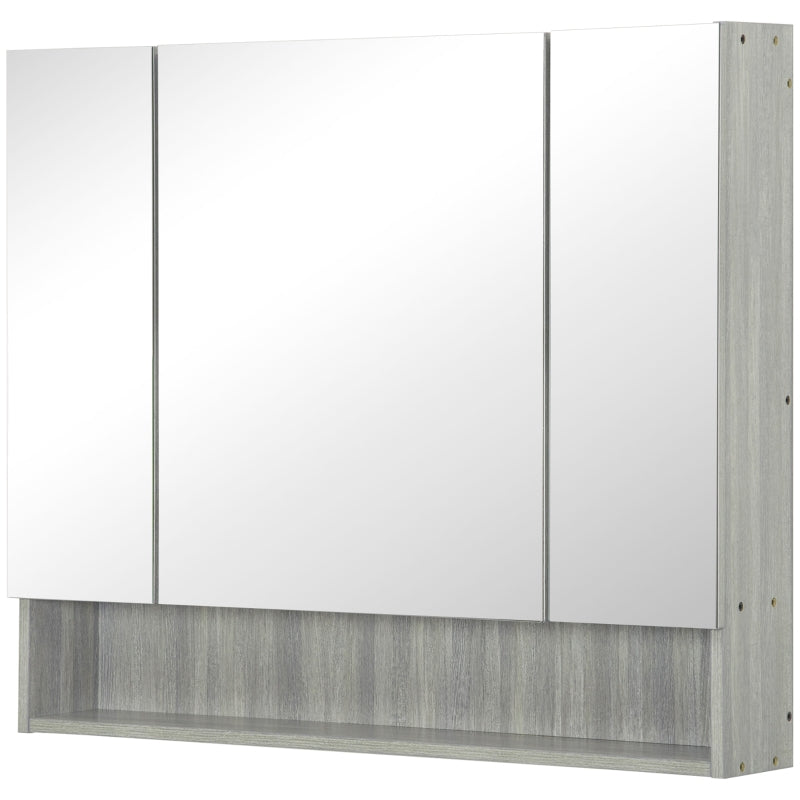 Bathroom Mirror Cabinet, Grey