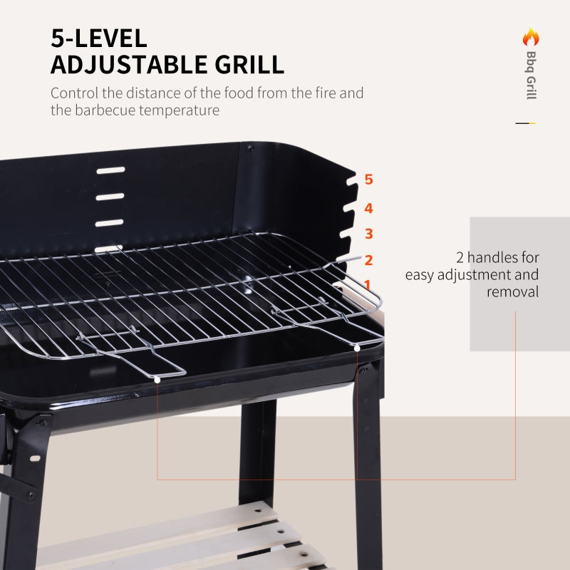 Trolley Charcoal BBQ Barbecue Grill