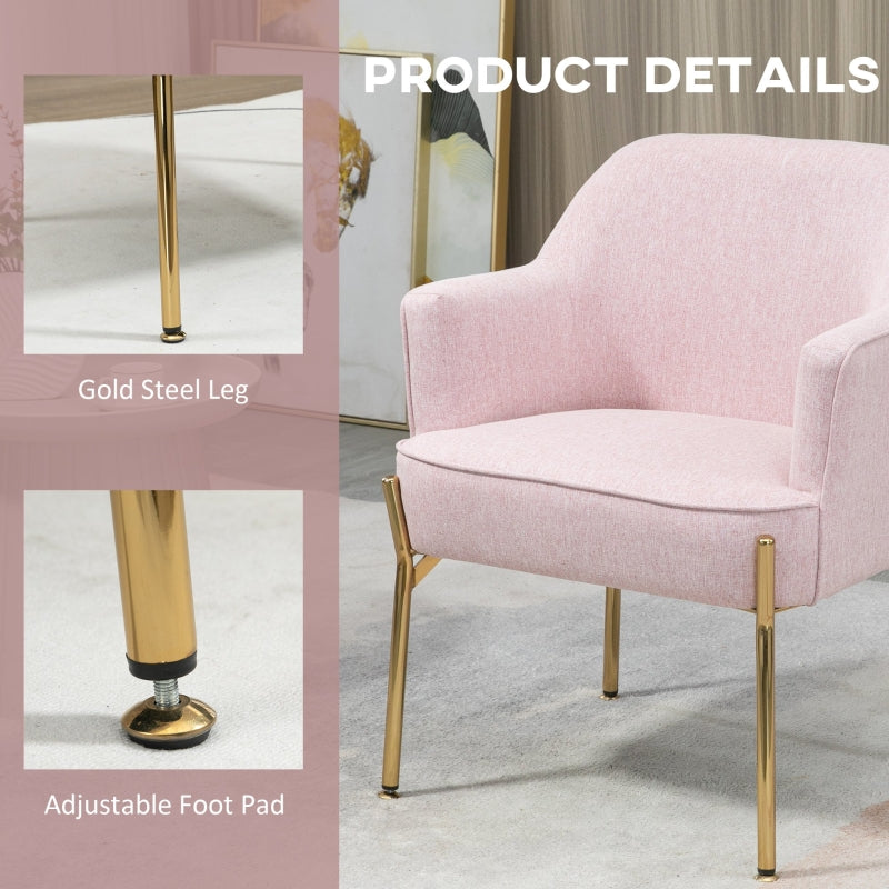 Fabric Accent Chair Pink