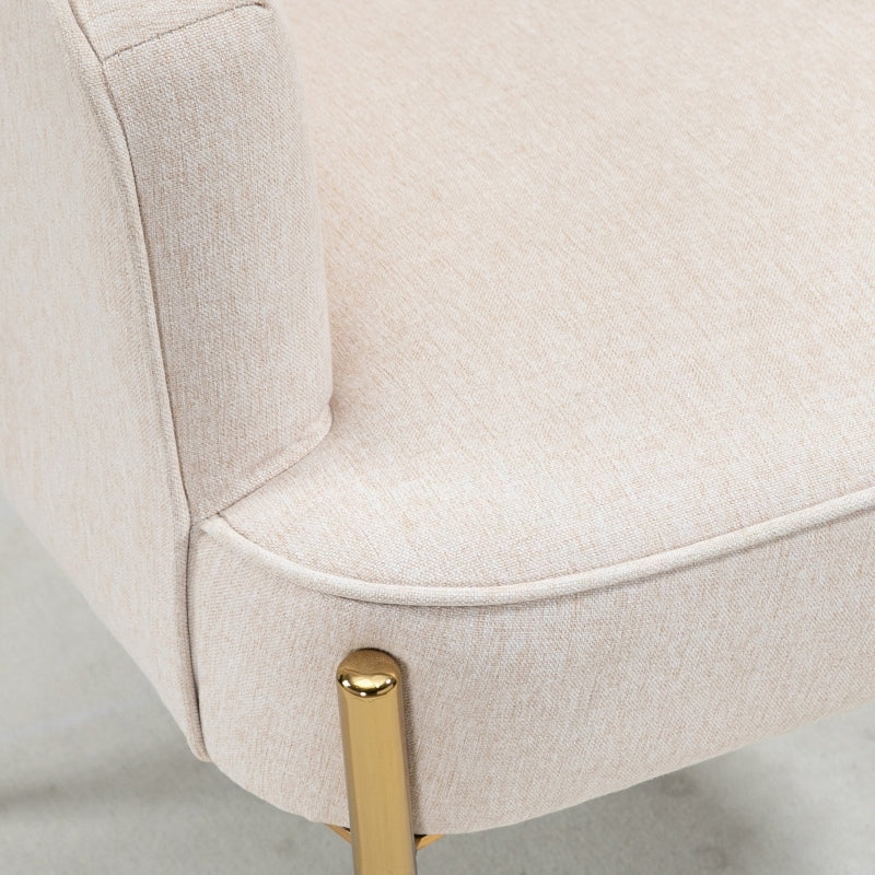 Fabric Accent Chair, White