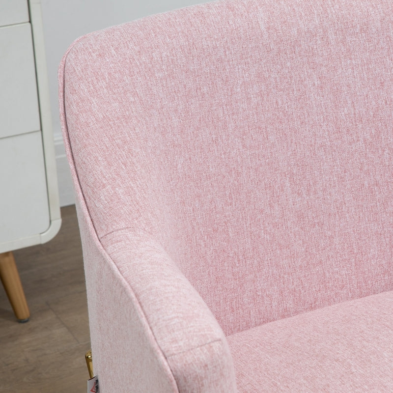 Fabric Accent Chair Pink