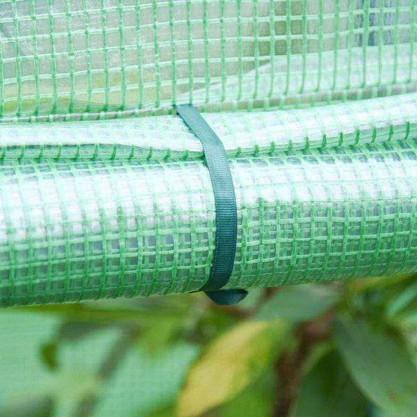 Greenhouse PE Cover With Zipper Roll-up Door For Outdoor Garden 100 X 50 150cm