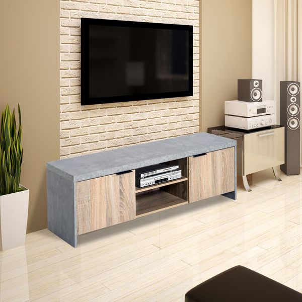 1.2M Wooden TV Stand Cabinet Home Media Center DVD CD Storage Unit