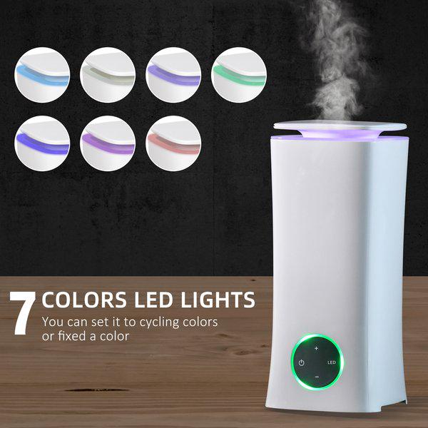 2L Cool Mist Humidifier Indoor Quiet Air W/ 7-Colour Lights