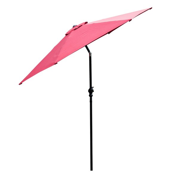 2.7 M Patio Umbrella, Aluminum Frame - Wine Red