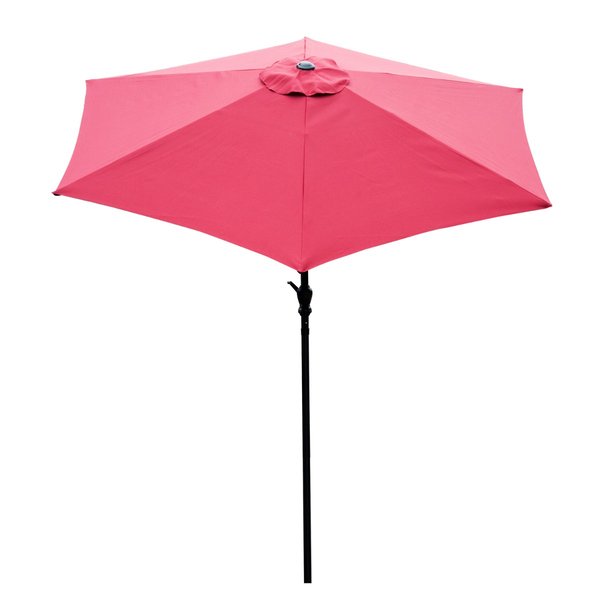 2.7 M Patio Umbrella, Aluminum Frame - Wine Red