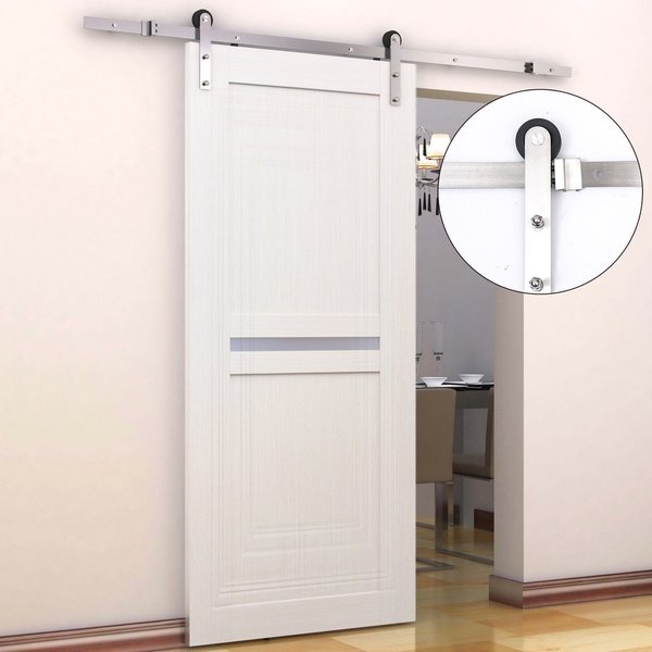 2m Sliding Wood Barn Door Stainless Steel Set