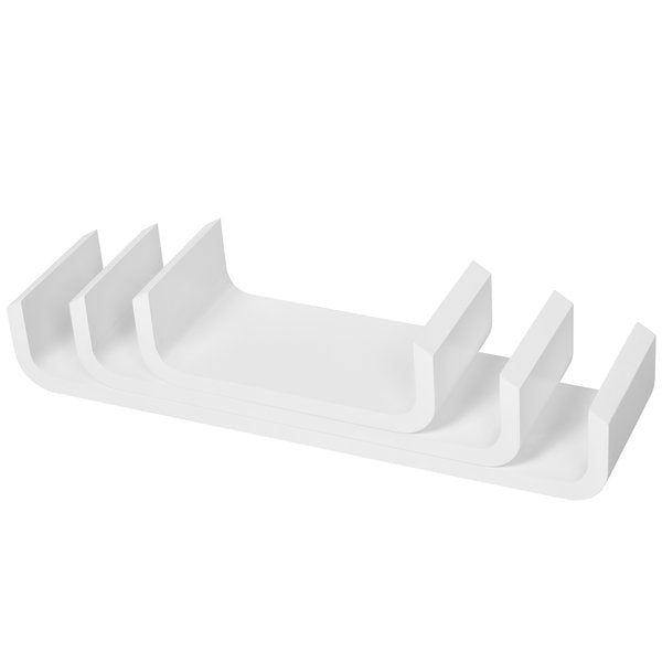 3 Pcs U Shaped Shelves Set - White