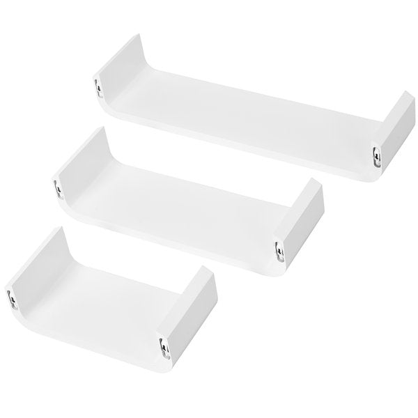 3 Pcs U Shaped Shelves Set - White