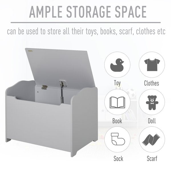 40x60 Cm. Kids Storage Box Bedroom Organiser - Grey