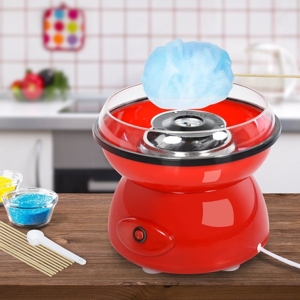 450W Non-Stick Stainless Steel Candyfloss Machine - Red