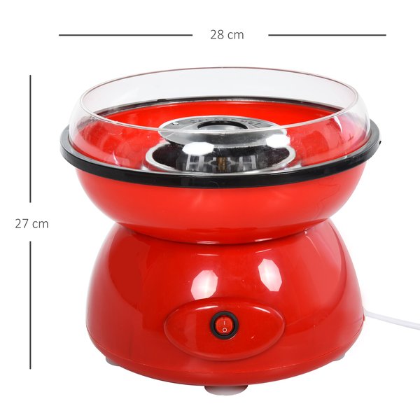 450W Non-Stick Stainless Steel Candyfloss Machine - Red