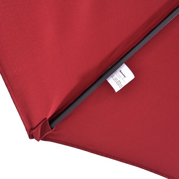 4.6m Double-Sided Parasol Sun Umbrella - Wine Red