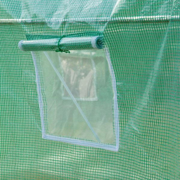 4x2 M Polytunnel Walk-in Greenhouse With Zip Door And Windows