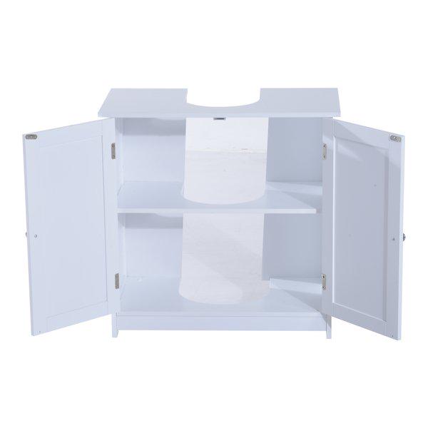 60Lx30Wx60H Cm Sink Base Cabinet - White