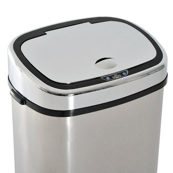 68L Automatic Sensor Lid Steel Kitchen Bin Silver