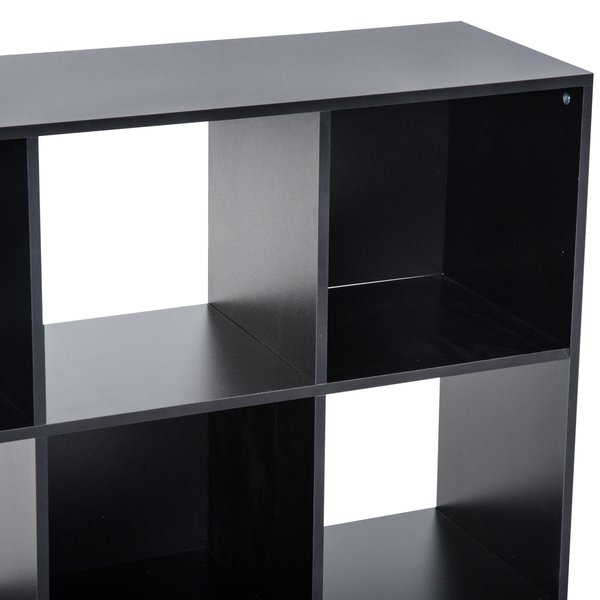 9 Cubes 3-Tier Shelving Cabinet, Particle Board - Black