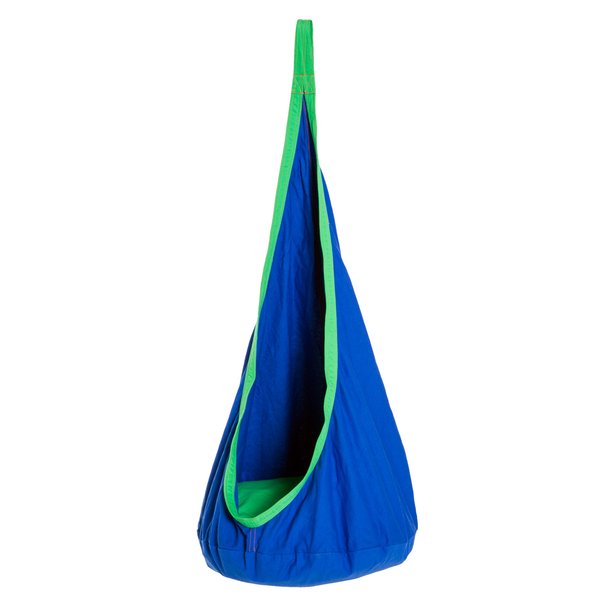 Children's Canvas Hanging Swing Chair Pod - Blue