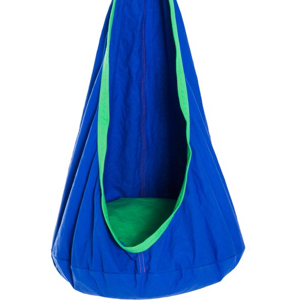 Children's Canvas Hanging Swing Chair Pod - Blue