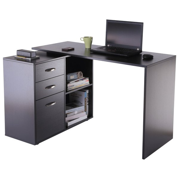 Computer Desk, L Shape - Black