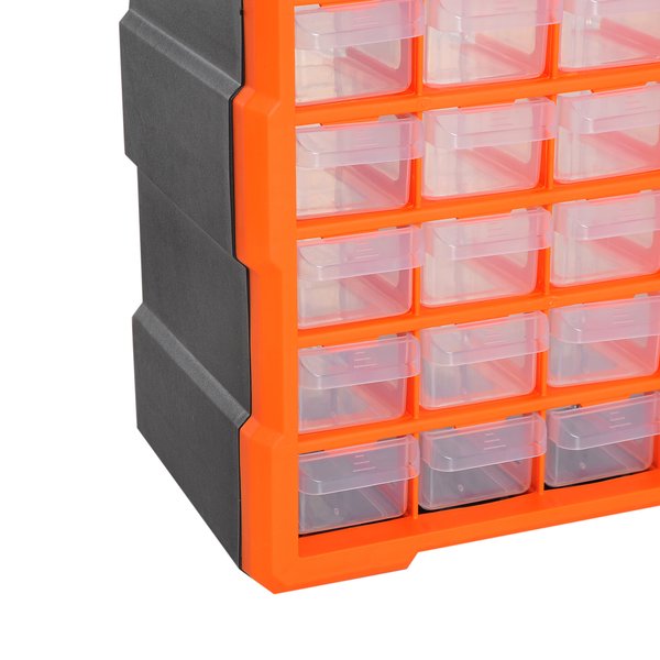38Lx16Dx47.5H Cm. 60 Drawer Storage Cabinets Plastic - Orange