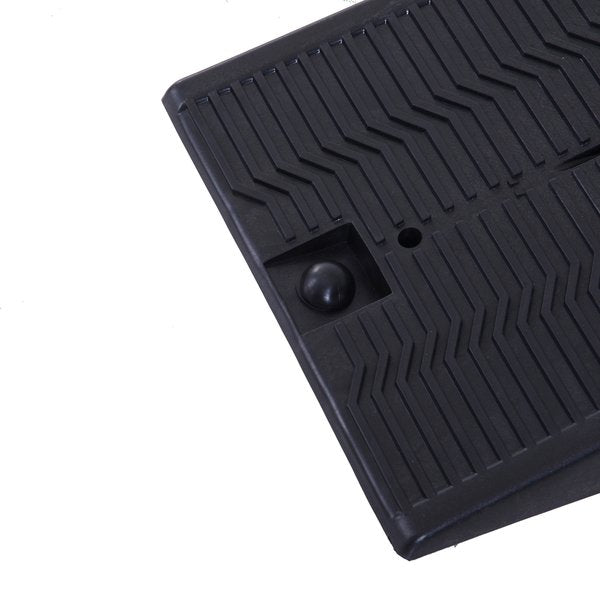 2.5 Ton Heavy Duty Plastic Car Lifting Ramps, 1 Pair - Black