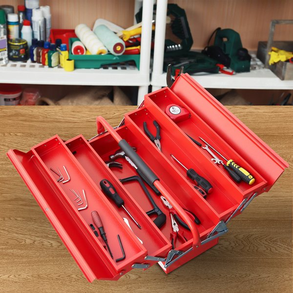 5 Steel Tray Portable Tool Box - Large