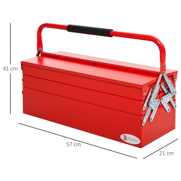 5 Steel Tray Portable Tool Box - Large