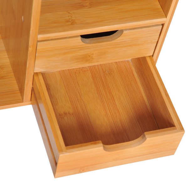 Desk Organiser, 48Lx19.5Lx46H Cm - Natural Bamboo