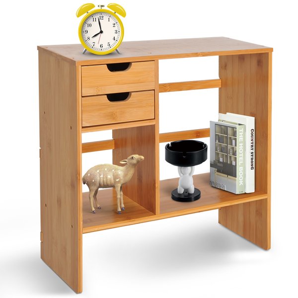 Desk Organiser, 48Lx19.5Lx46H Cm - Natural Bamboo