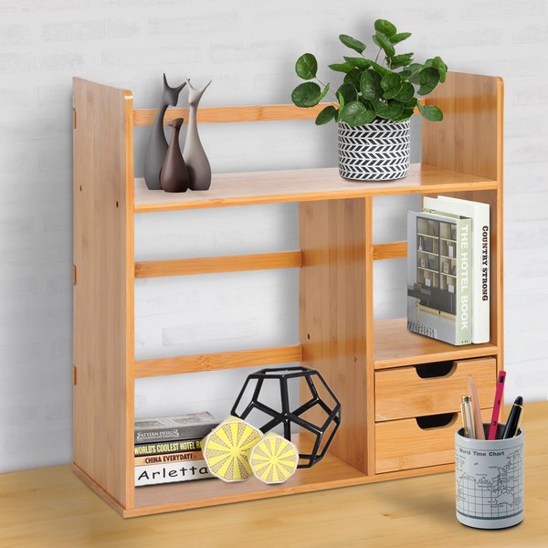 Desk Organiser, 48Lx19.5Lx46H Cm - Natural Bamboo