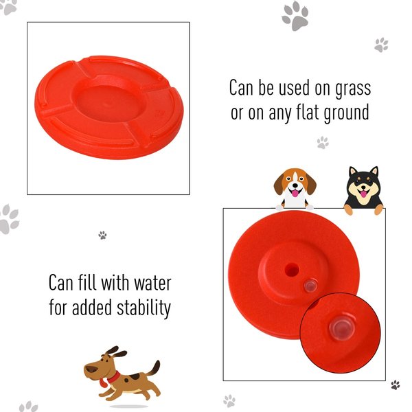 3-Course Dogs Plastic Agility Set - Yellow