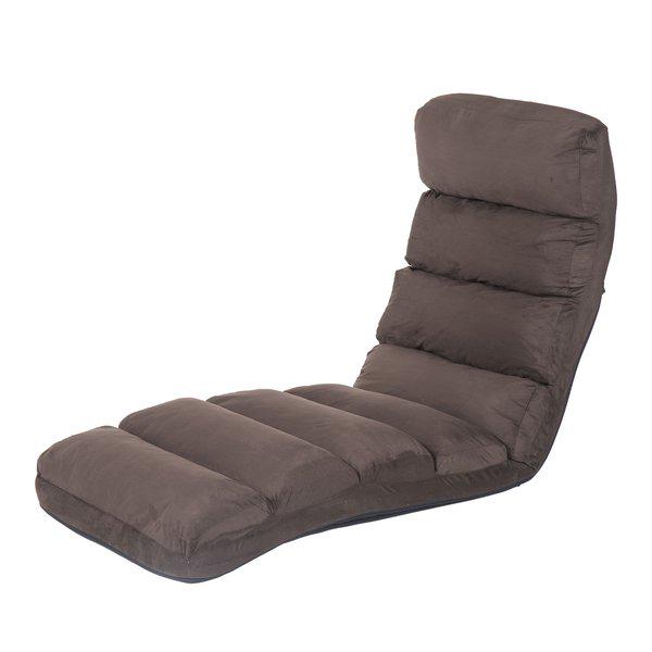 Folding Floor Sofa Bed Adjustable Lounger Sleeper Futon Mattress Chair W/Pillow - Brown