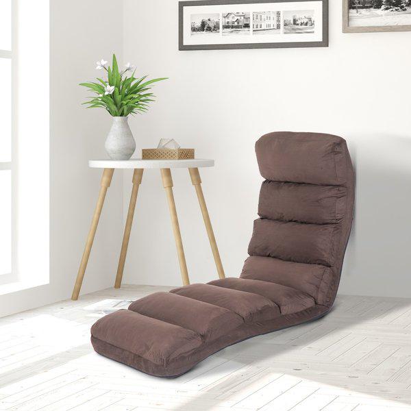 Folding Floor Sofa Bed Adjustable Lounger Sleeper Futon Mattress Chair W/Pillow - Brown