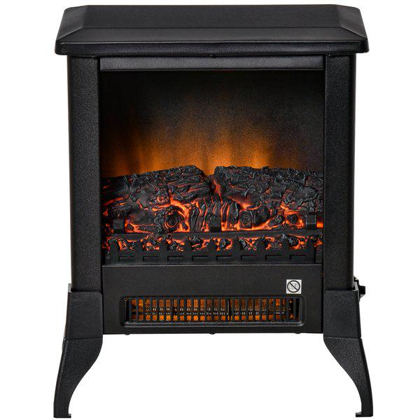 Freestanding Electric Fireplace Stove With Flame Effect Overheat Protection