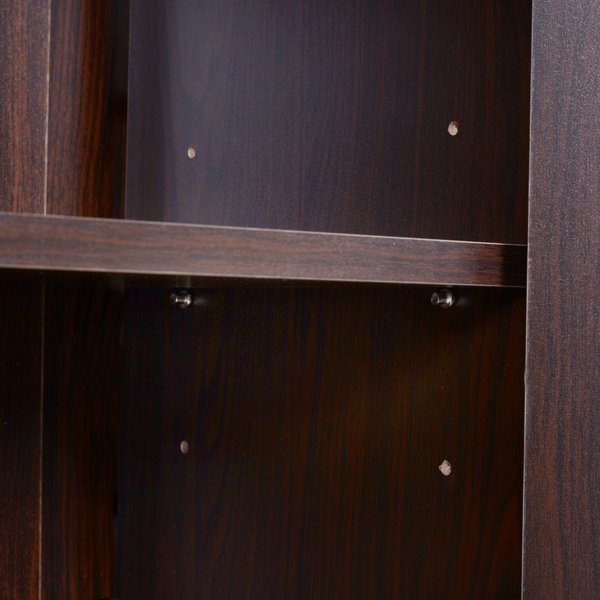 Hallway Side Cabinet Storage Unit Pine Wood, 80L X 29.5W 96Hcm - Walnut