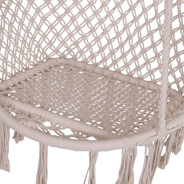 80x150H Cm. Hammock Chair, Cotton Rope - Beige