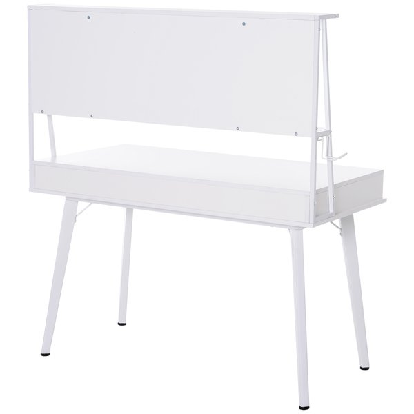 Heavy Duty Office Computer Desk w/Whiteboard MDF- White