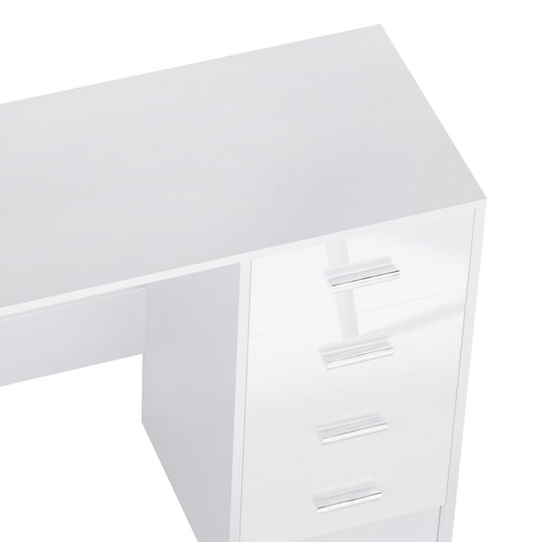 High Gloss 4 Drawers Table- White
