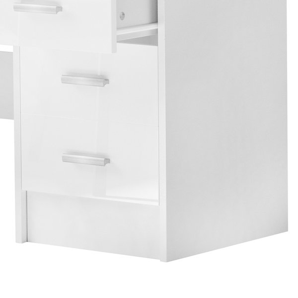 High Gloss 4 Drawers Table- White