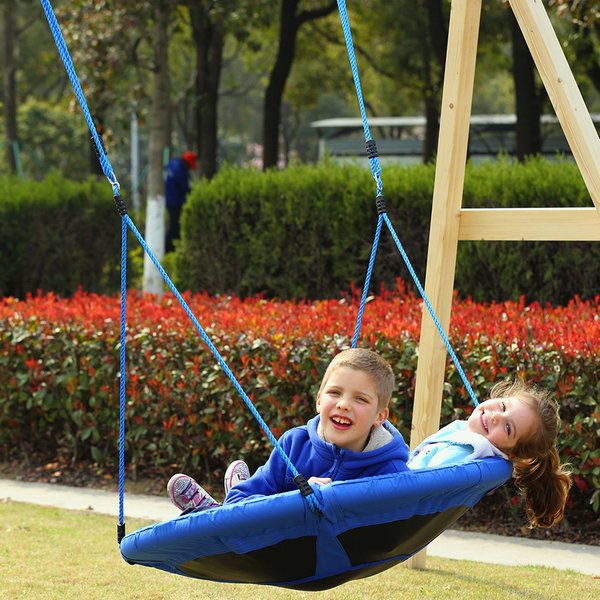 100cm Kids Garden Swing Spin - Blue